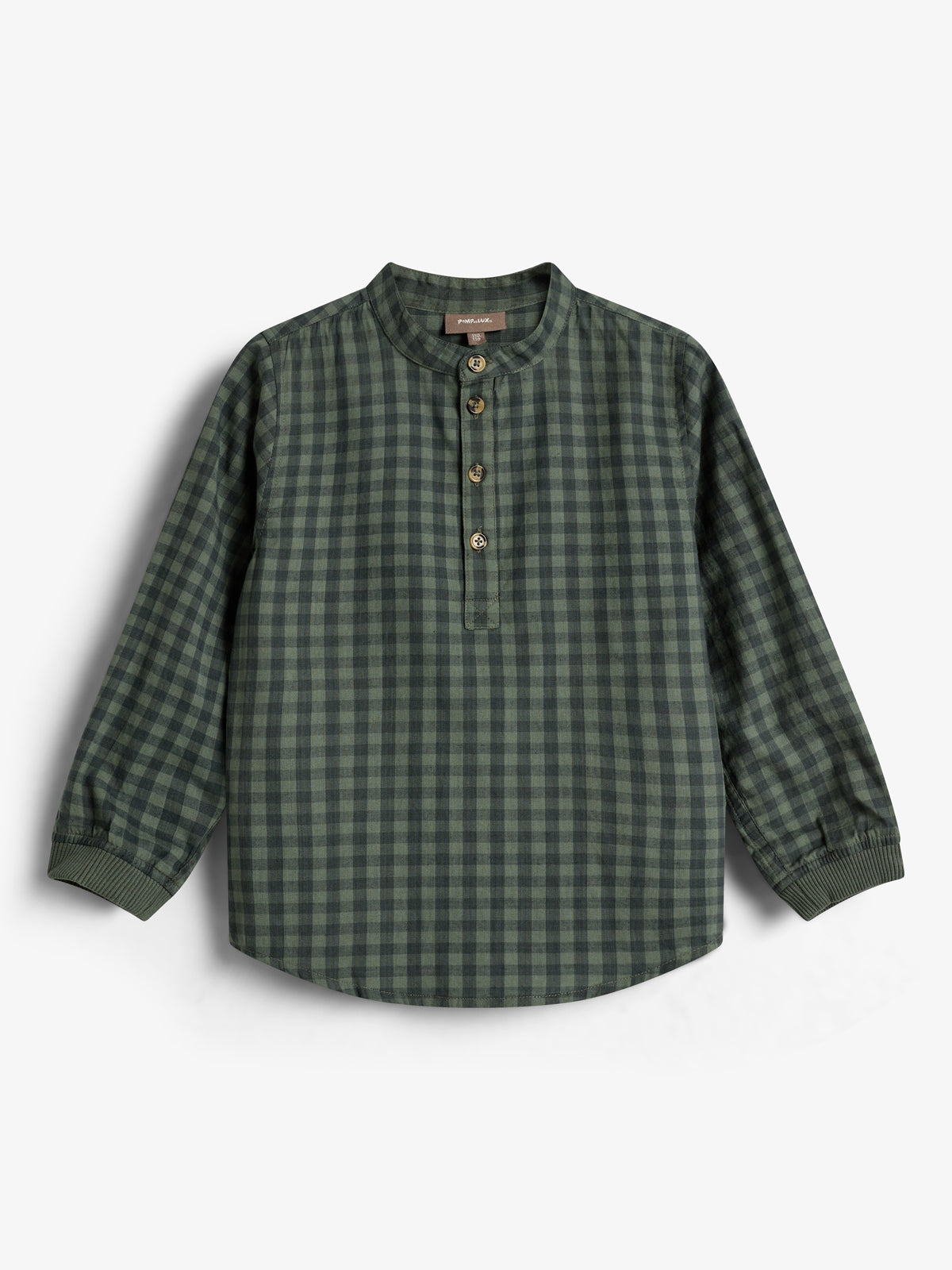 Micro Gingham-skjorte i bomuld - Kids - Green