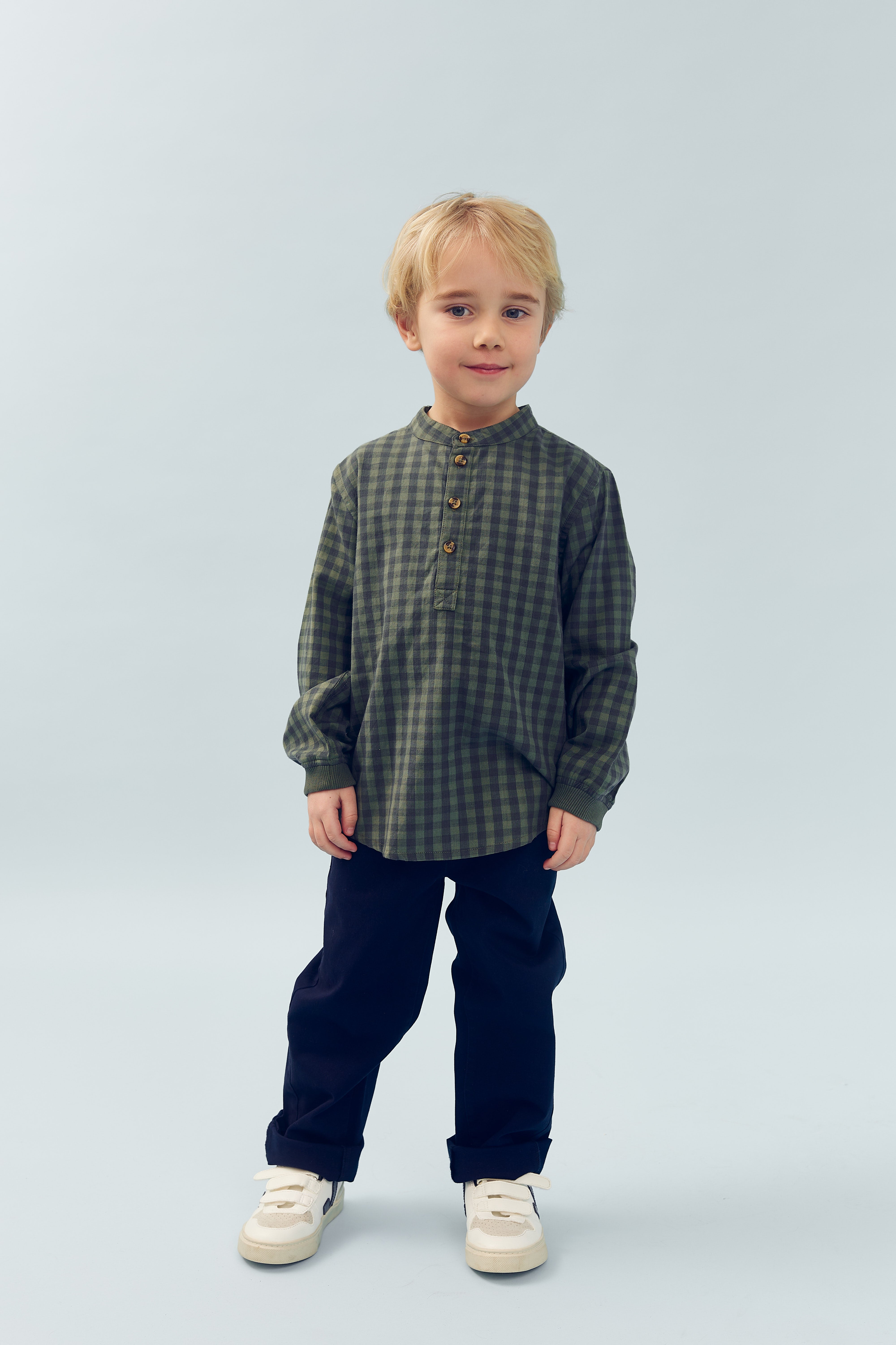 Relaxed pull-on-chinos - Kids - Navy