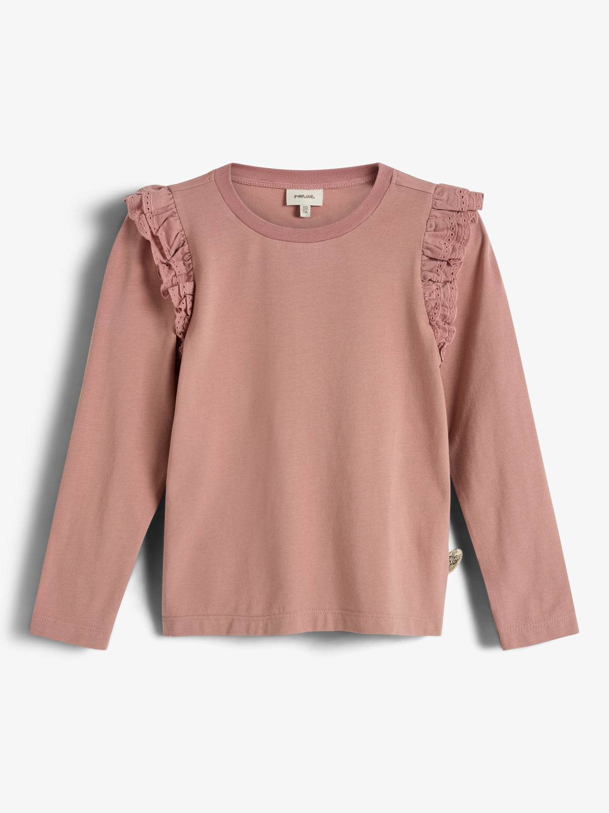 Jerseybluse med flæseærmer - Kids - Dusty Rose