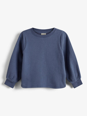 Sweatshirt med buet kant - Kids - Vintage Blue