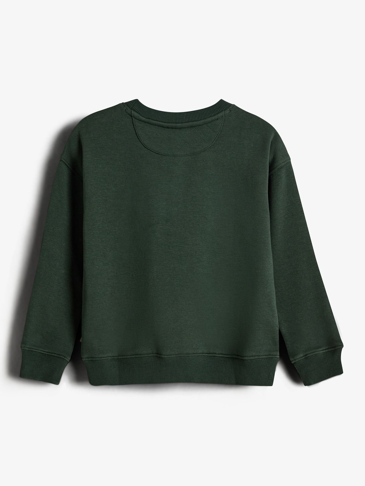 Sweatshirt med Fox Badge - Kids - Dark Green