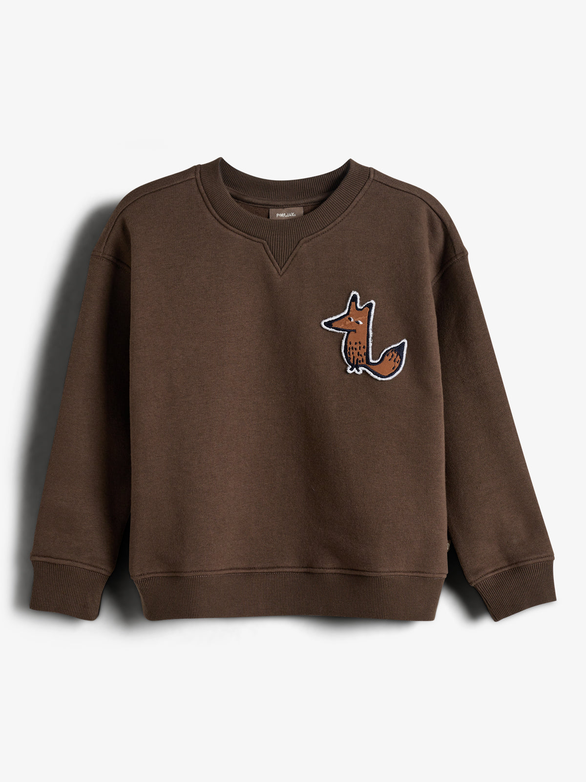 Sweatshirt med Fox Badge - Kids - Dark Earth