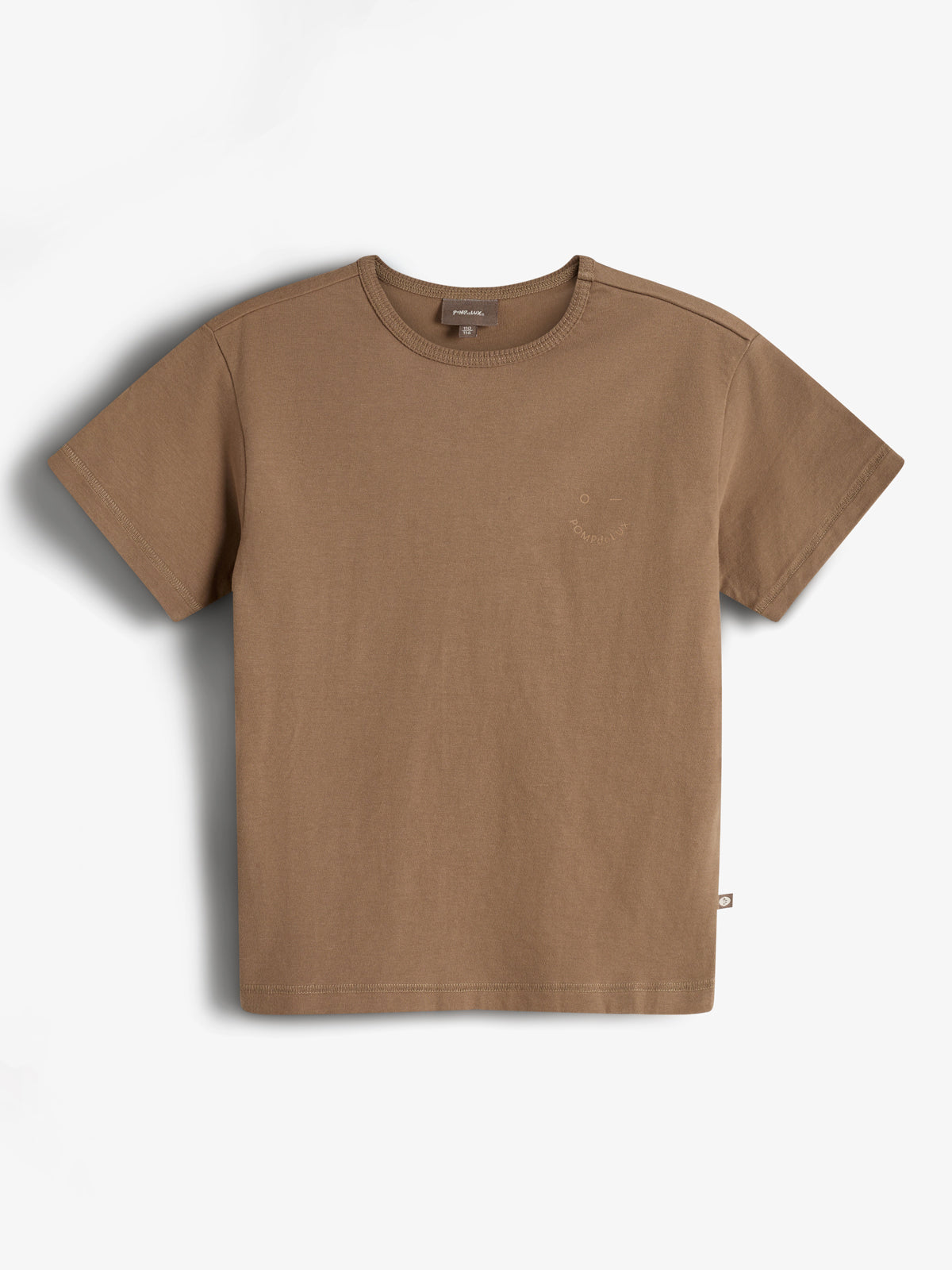 Kortærmet T-shirt med tryk på ryggen - Kids - Walnut