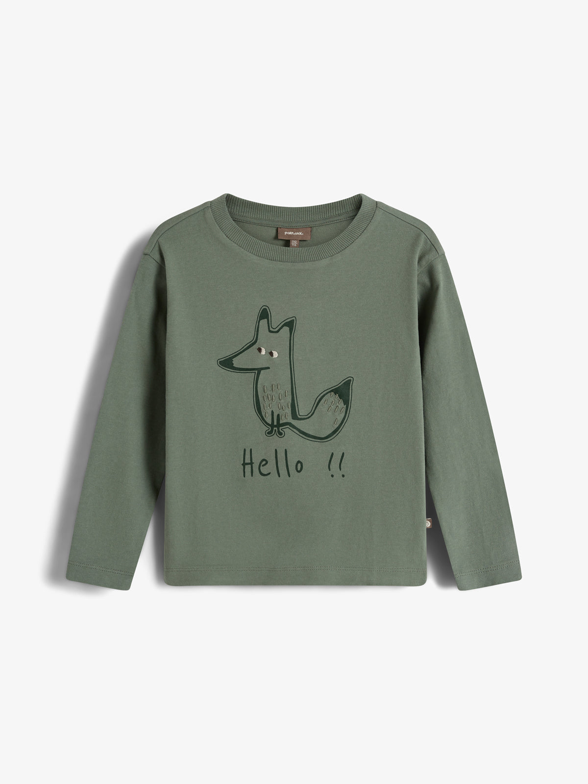 Foxie langærmet T-shirt - Kids - Green