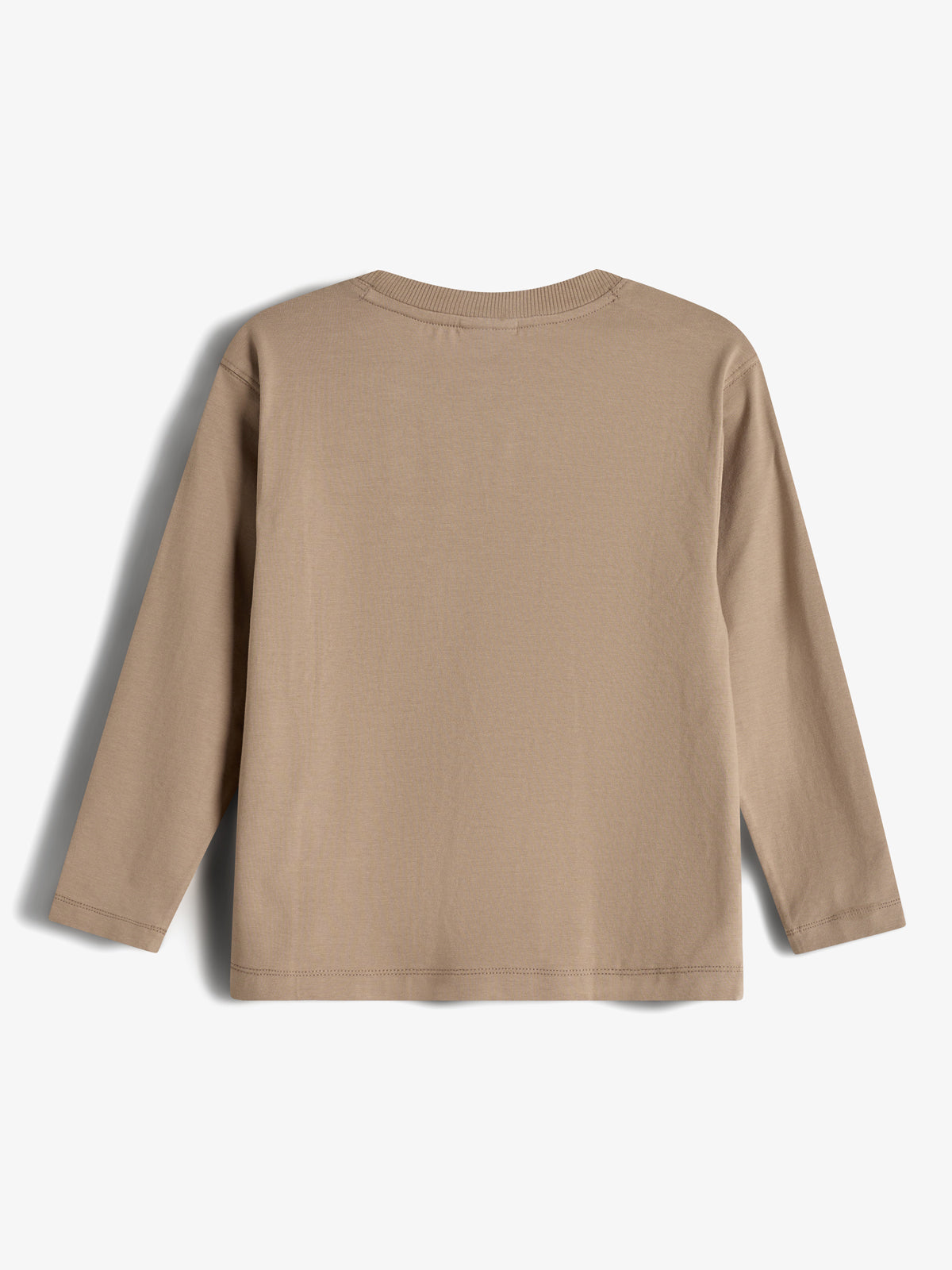 Warp Text langærmet T-shirt - Kids - Dark Beige