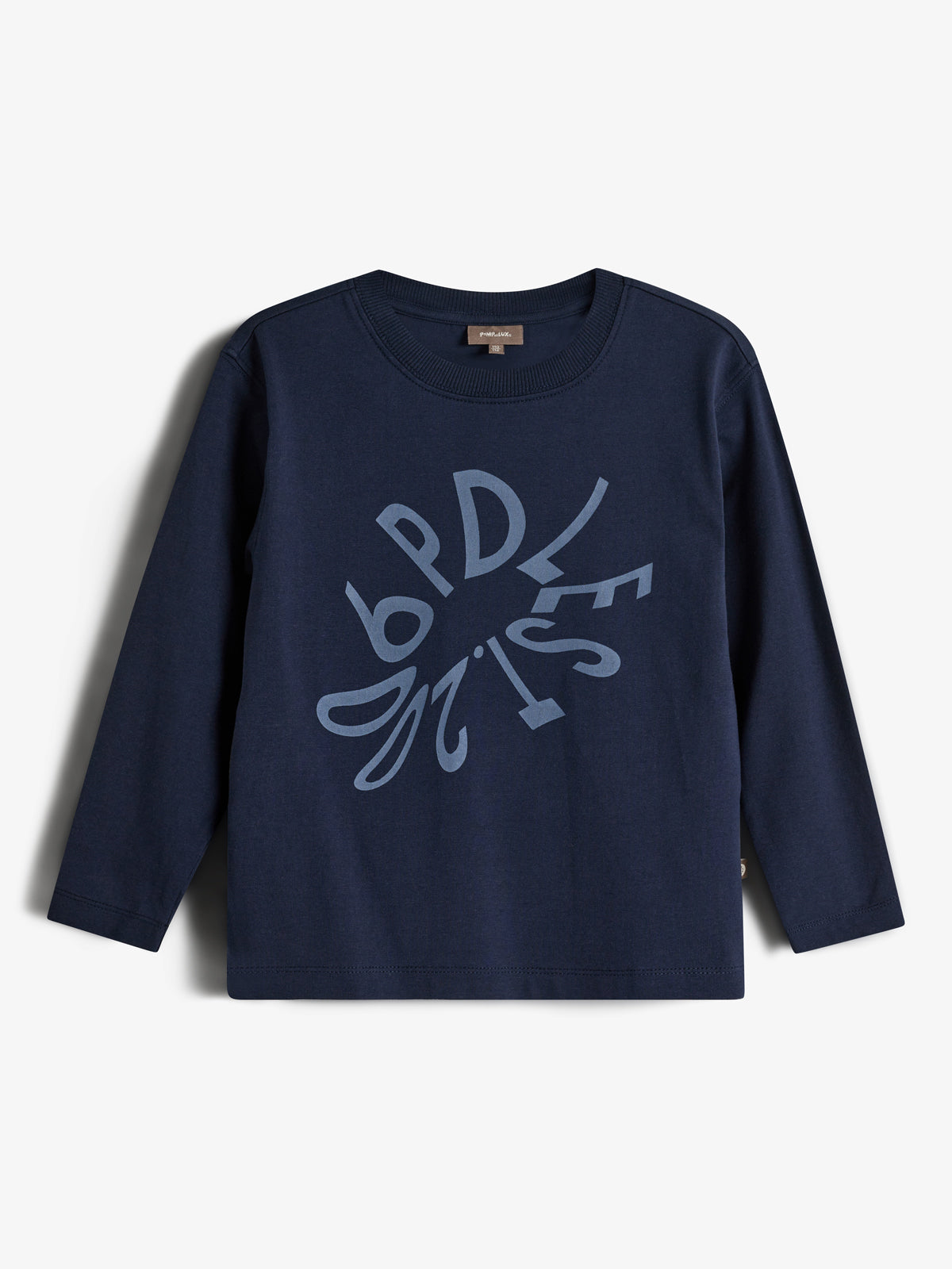 Warp Text langærmet T-shirt - Kids - Navy