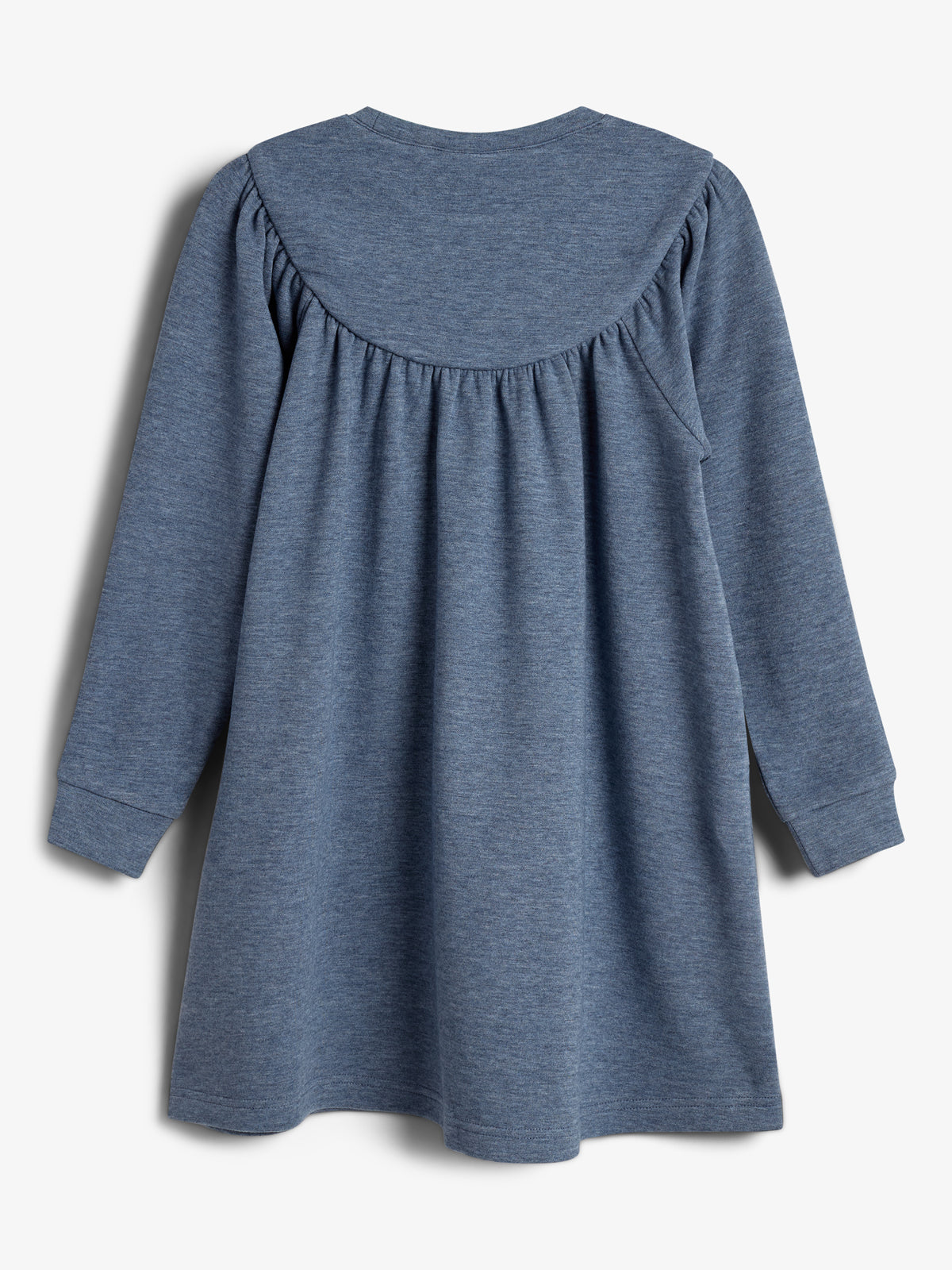 Kjole i plysjersey - Kids - Blue Melange