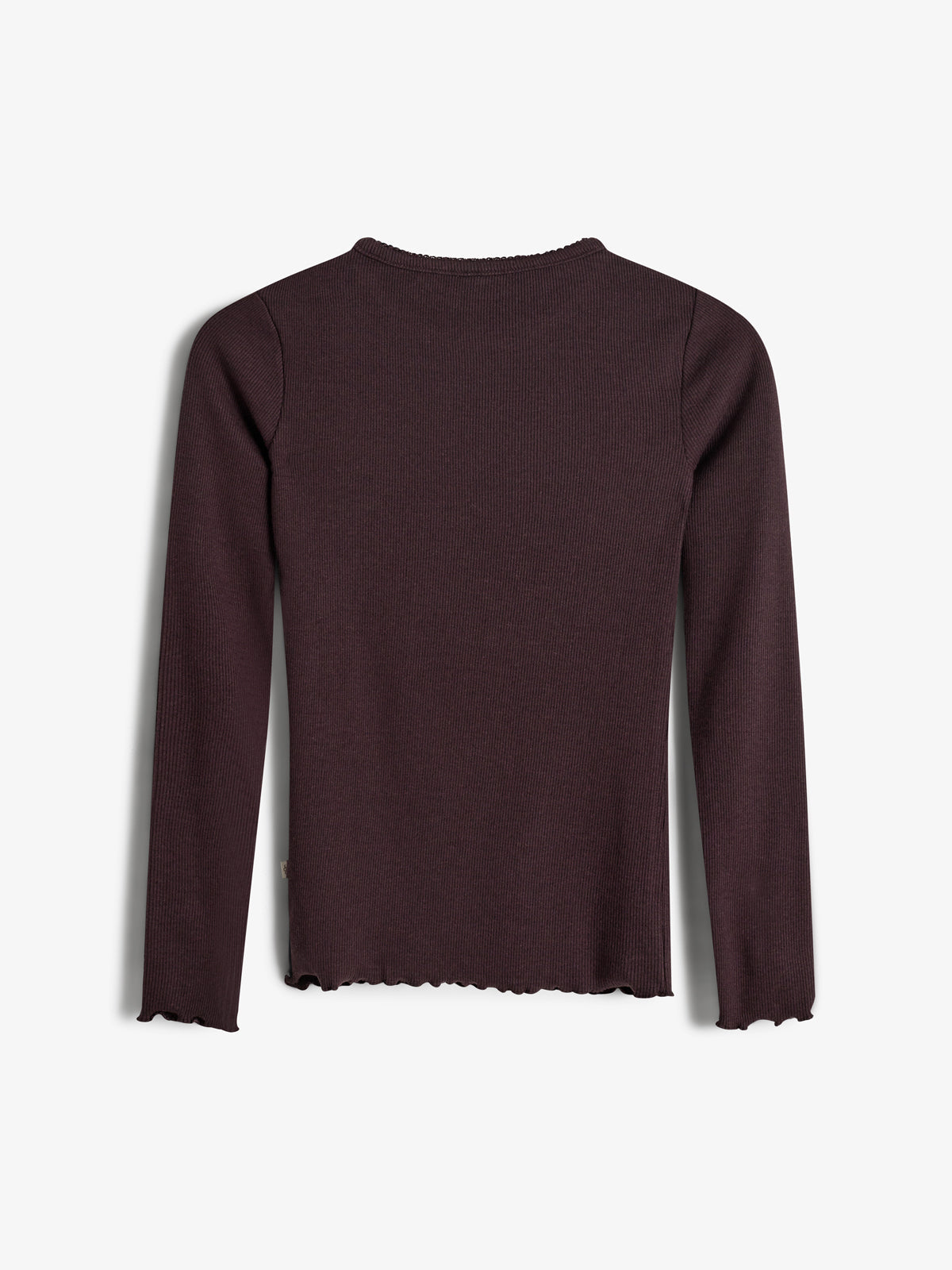 Basic Modal langærmet Rib T-shirt - Kids - Dark Purple