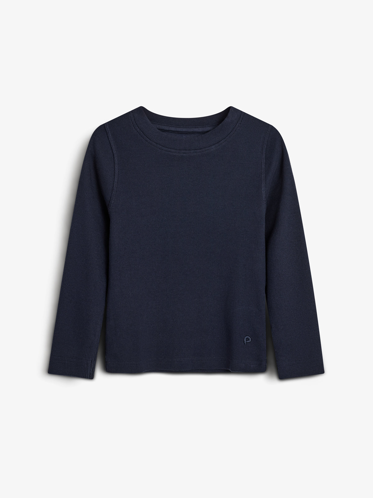 Langærmet Basic Rib T-shirt - Kids - Navy