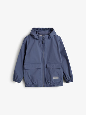 Regnjakke med påsyet lomme - Kids - Vintage Blue