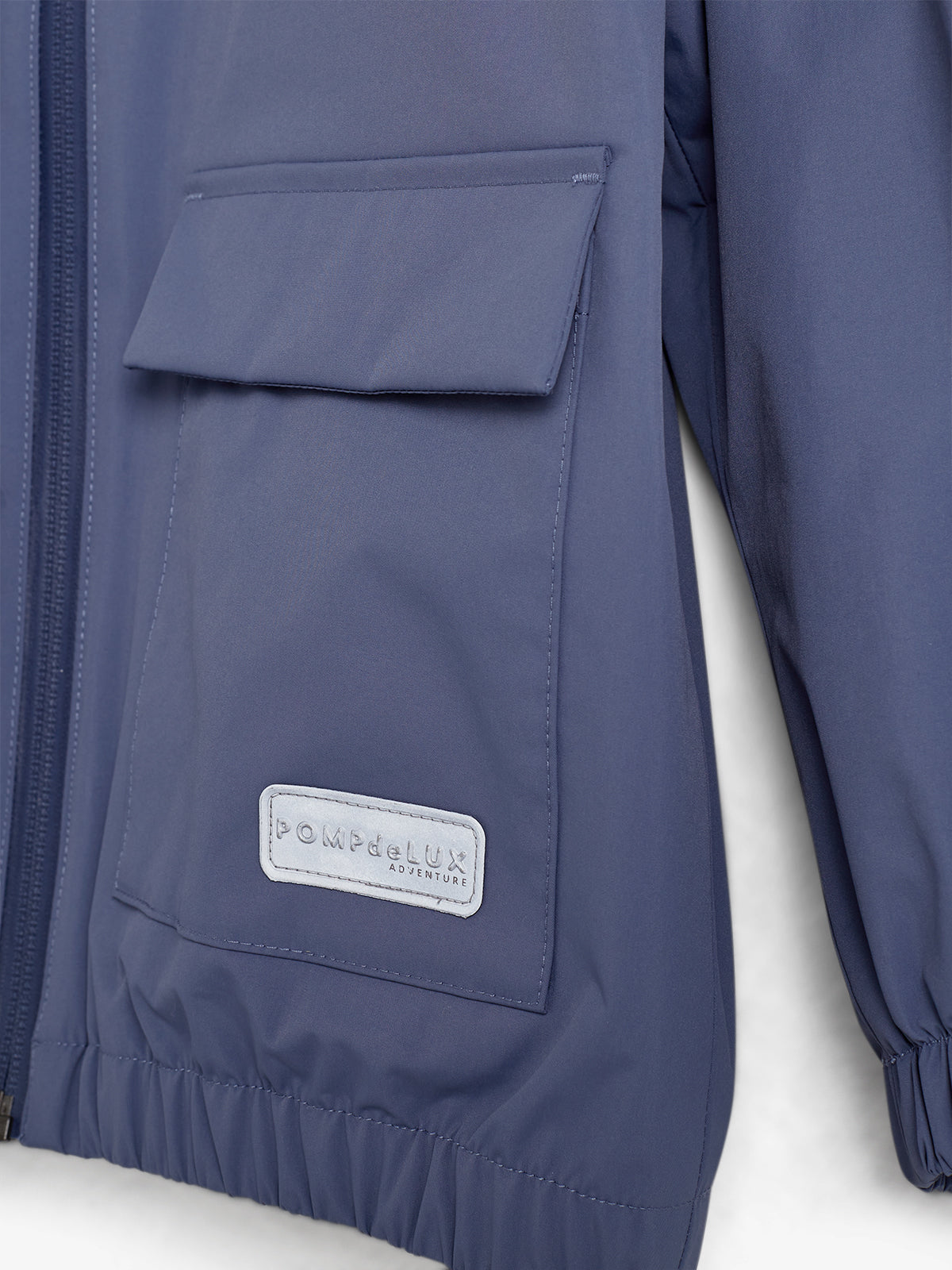 Regnjakke med påsyet lomme - Kids - Vintage Blue