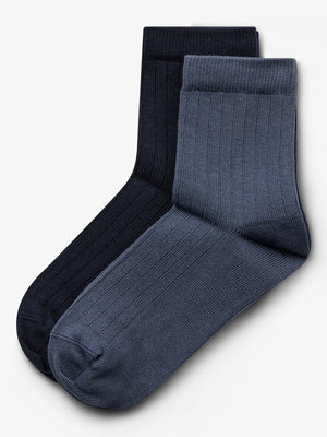 Strømper 2-pak - Kids - Navy/Vintage Blue