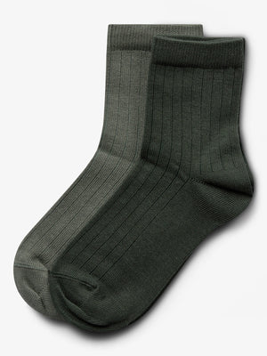 Strømper 2-pak - Kids - Green/Dark Green