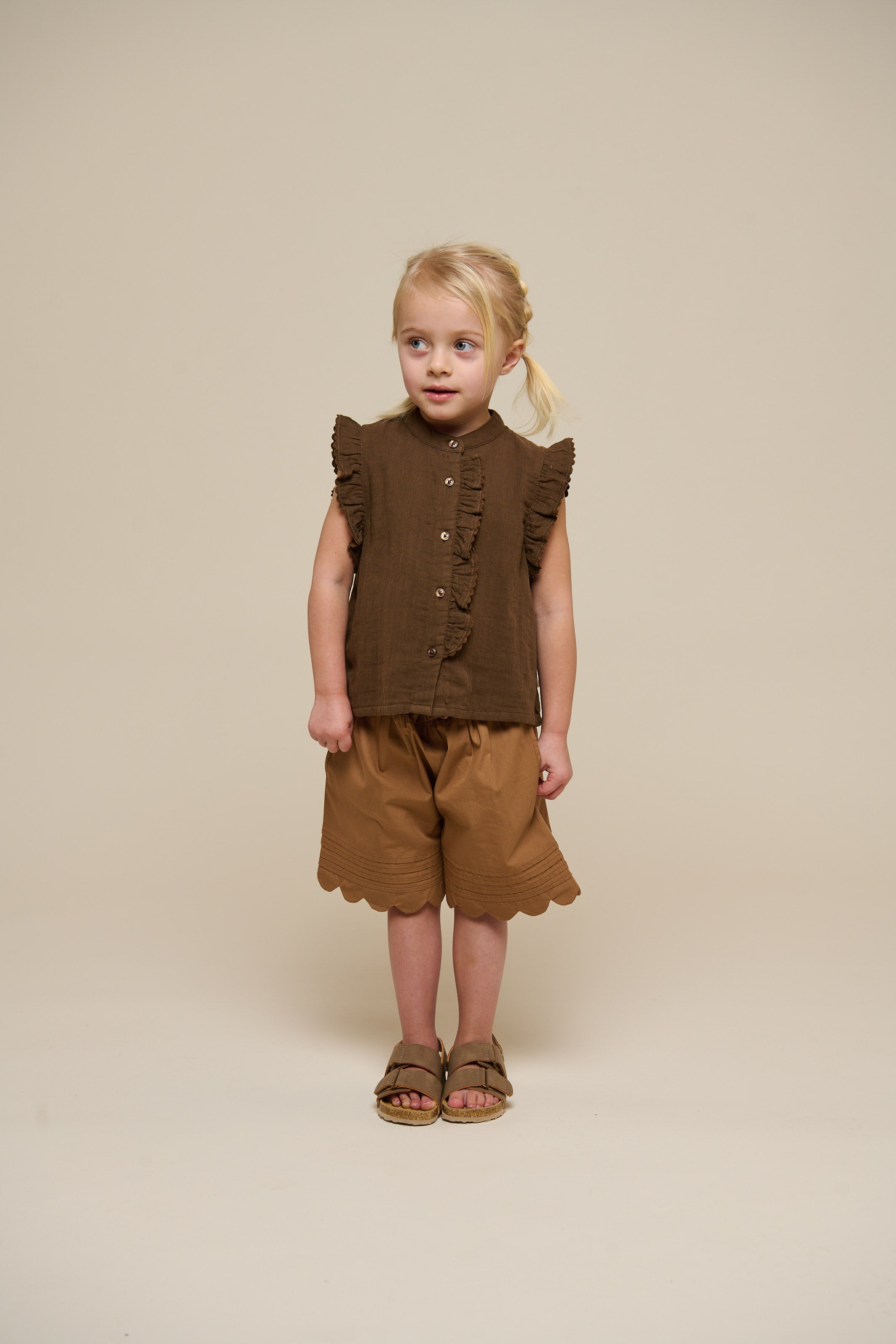 Poplinshorts med muslingekant - Kids - Coconut | 101044 Joy