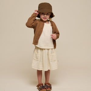 Strikket cardigan i bomuld - Kids - Coconut | 101271 Katie