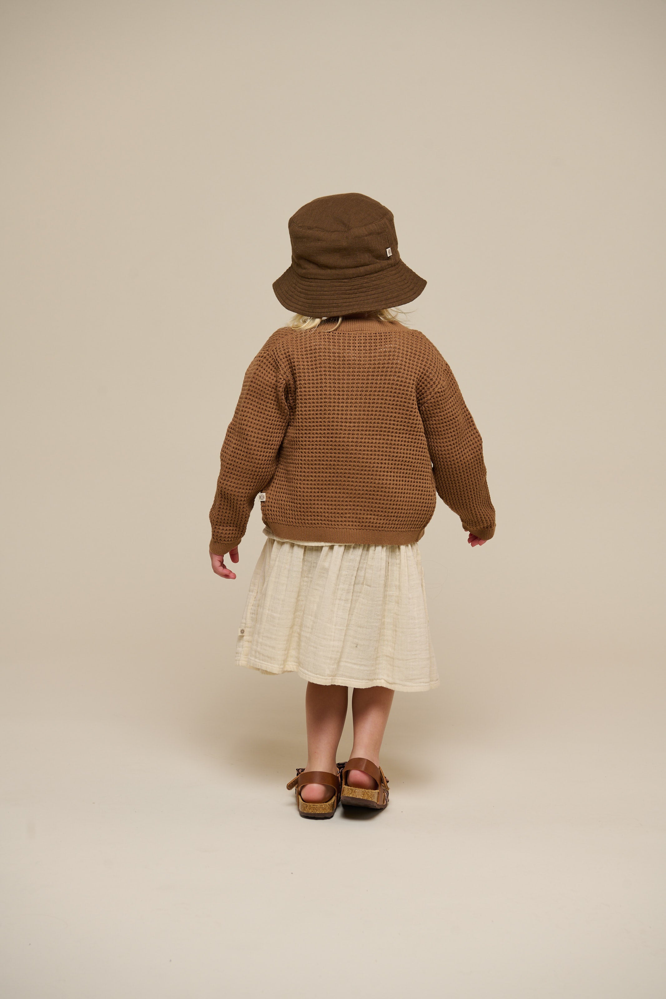 Strikket cardigan i bomuld - Kids - Coconut | 101271 Katie