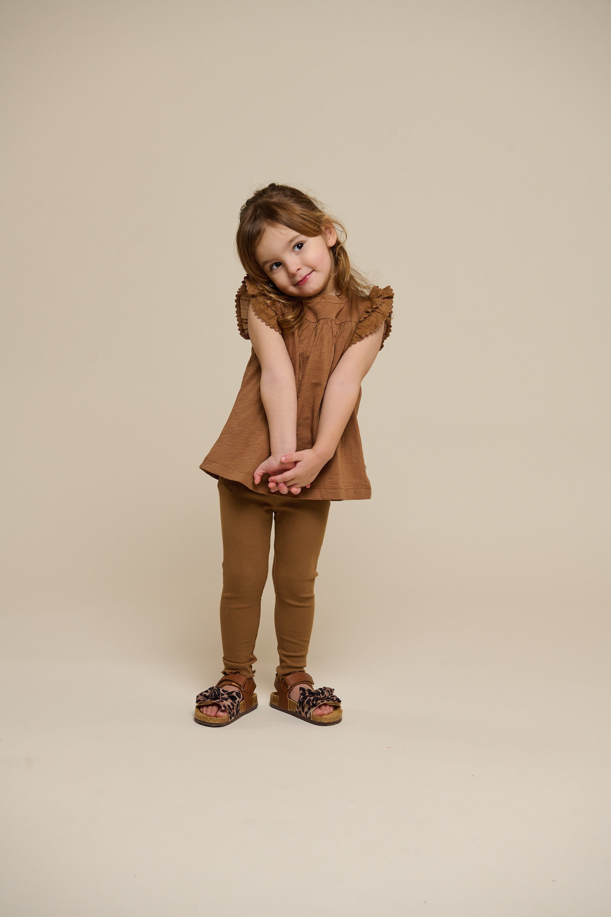 Leggings i modalrib - Kids - Coconut | 101324 Lottie