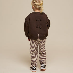Stribede jersey bukser - Kids - Brown | 101000 Emmie
