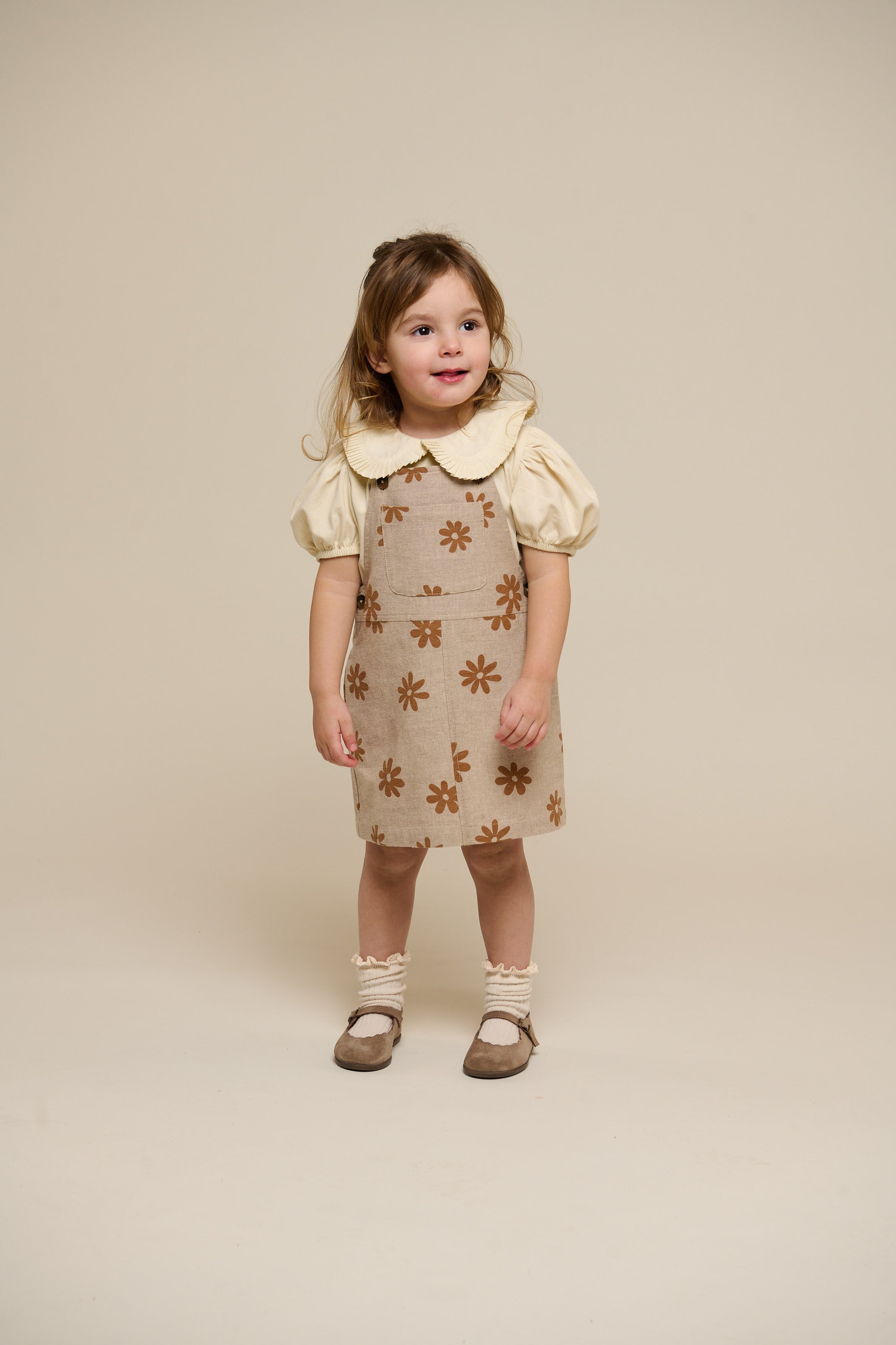 Jerseybluse med krave - Kids - Offwhite | 101277 Nini