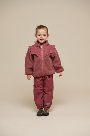Teddyjakke med lynlås og flæser - Kids - Old Rose | 100636 Madison