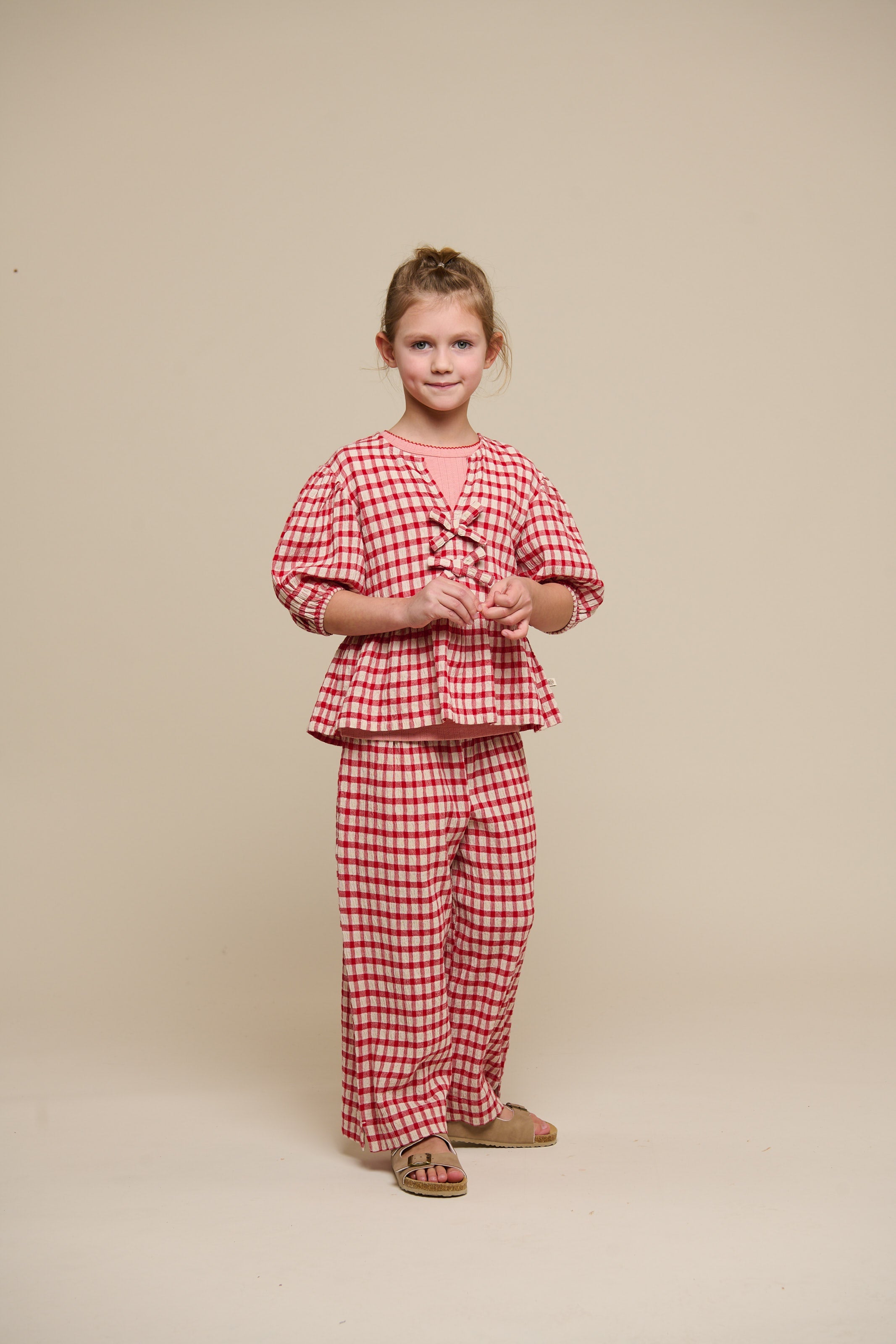Ternet bomuldsbluse - Tween - Cherry Red | 100909 Bonnie