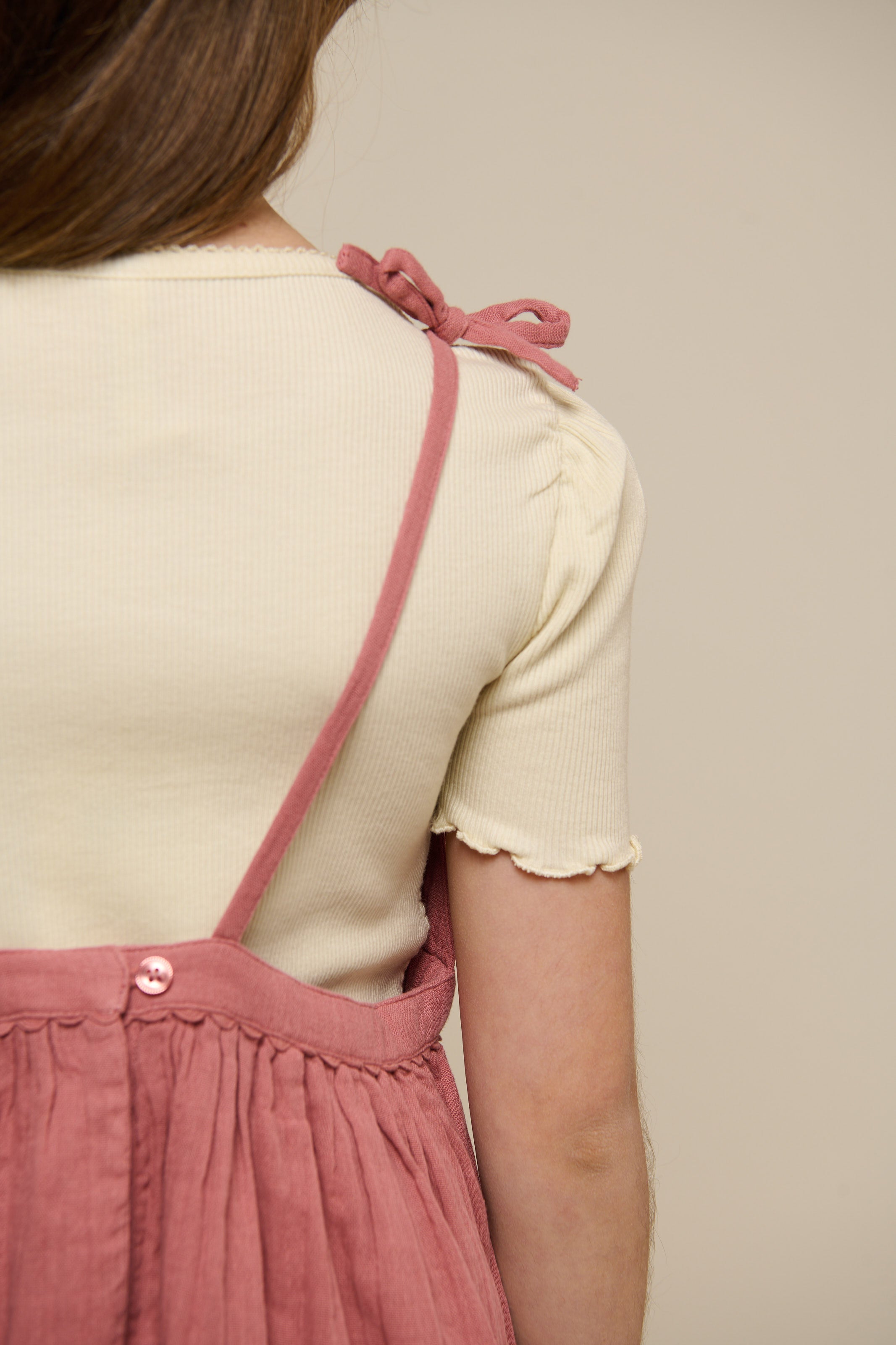 Stropkjole i musselin - Tween - Old Rose | 100912 Jasmine