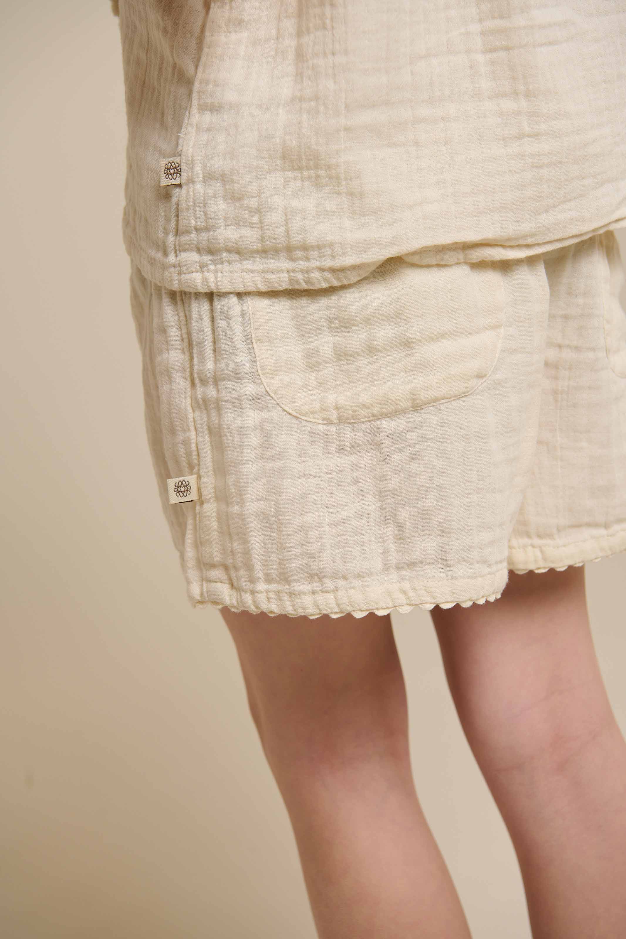Shorts i musselin - Tween - Off White | 100925 Jasmine