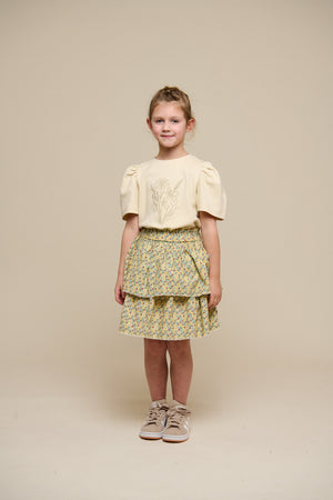 T-shirt med broderi - Tween - Offwhite | 101236 Amanda