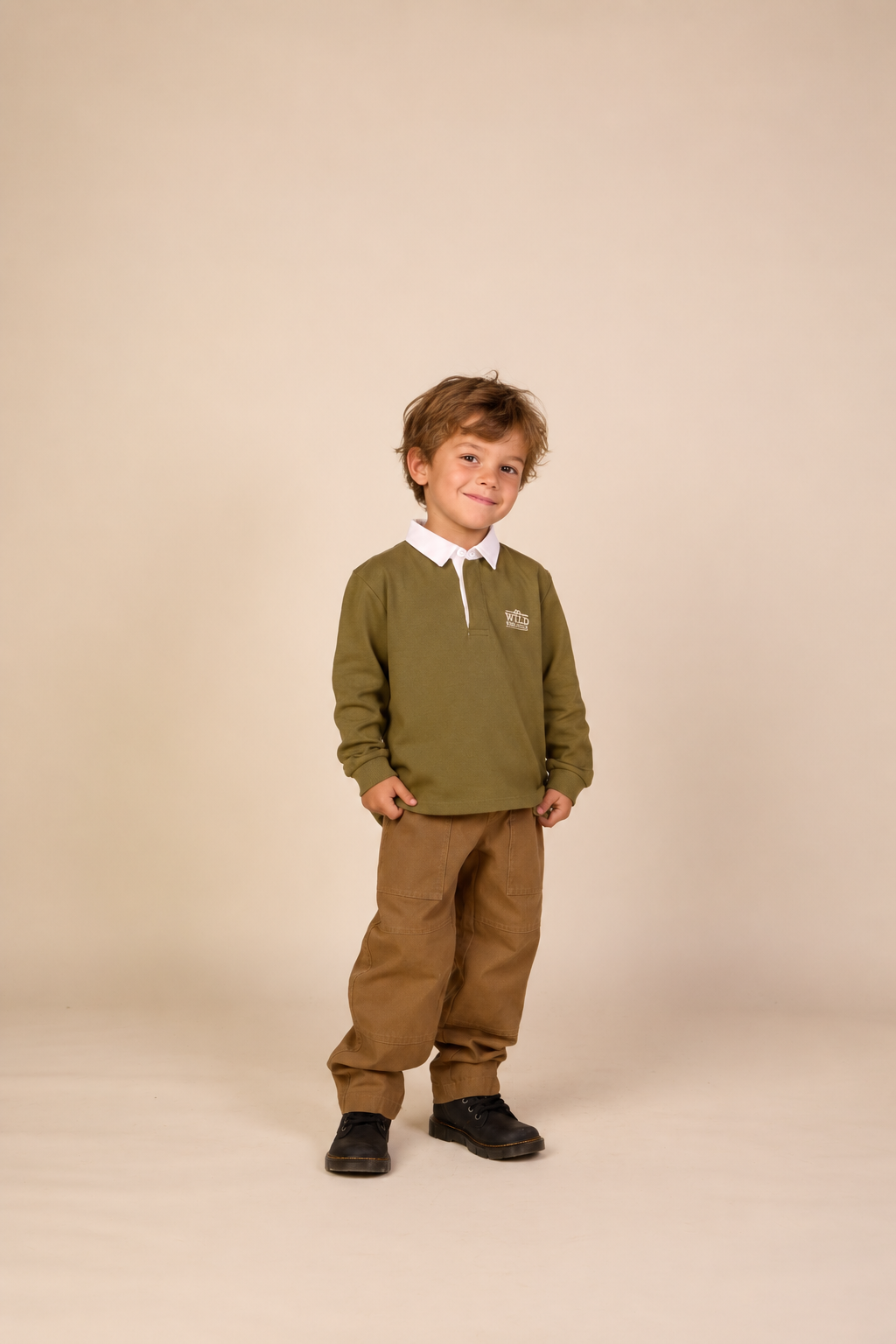 Canvasbukser med påsatte lommer Kids - Light Brown | 101533 Greyson
