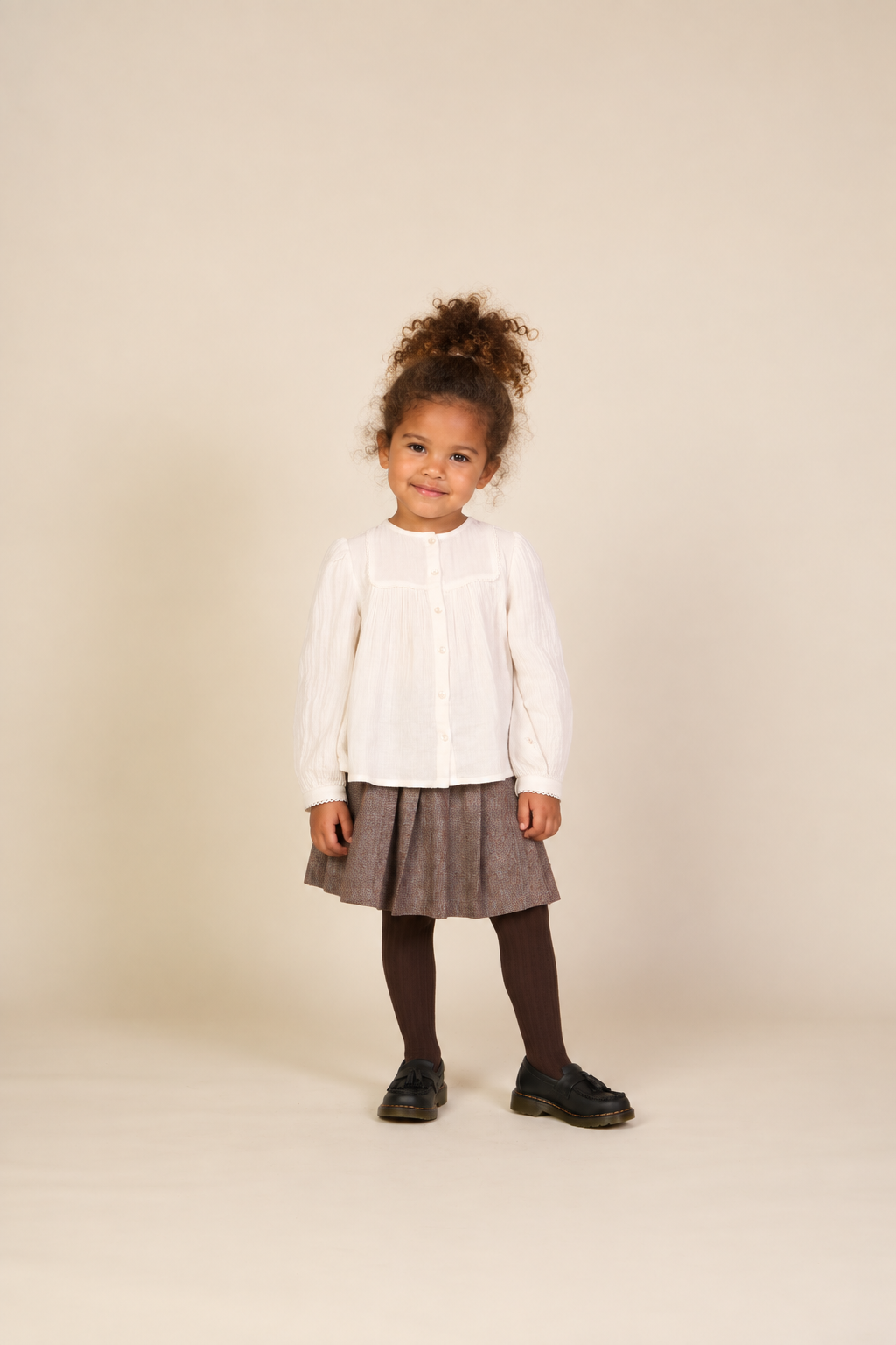 Bluse i musselin Kids - Offwhite | 101461 Celina
