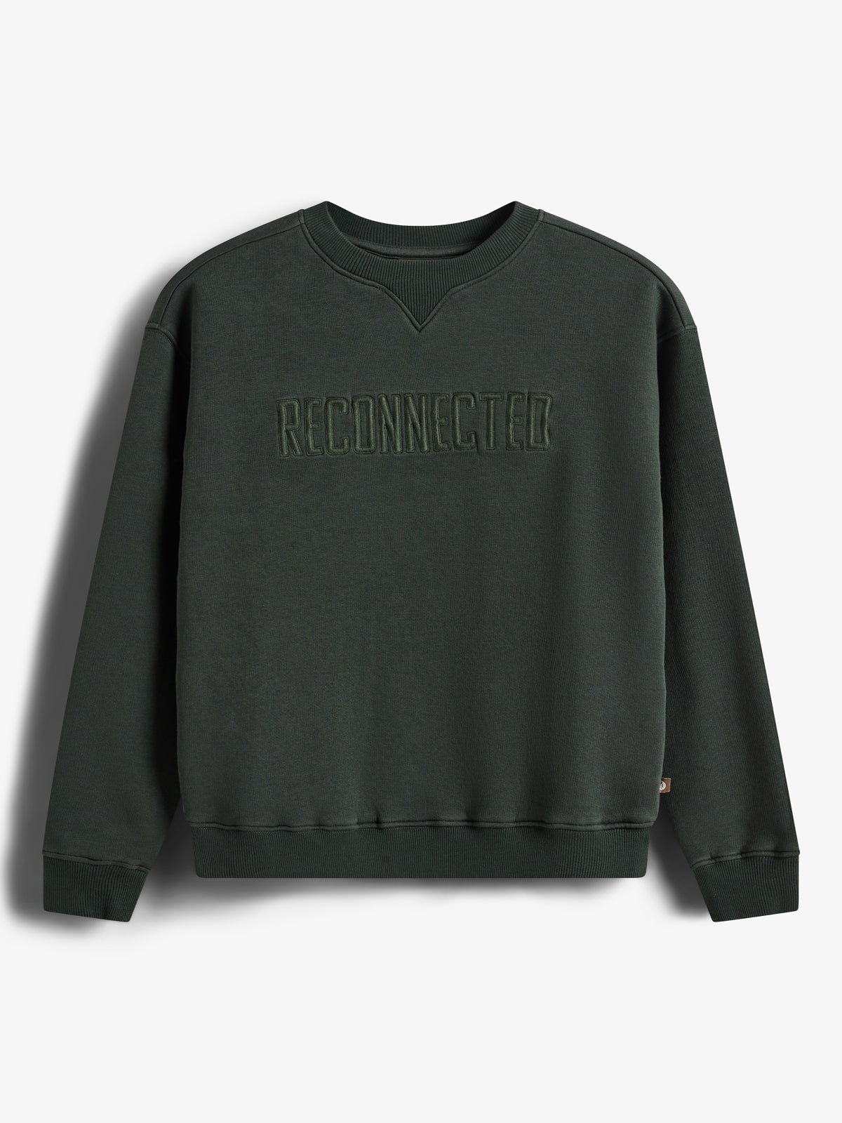 Sweatshirt m. broderi - Tweens - Dark Green