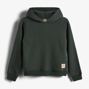 Hættetrøje med sidelomme - Tweens - Dark Green