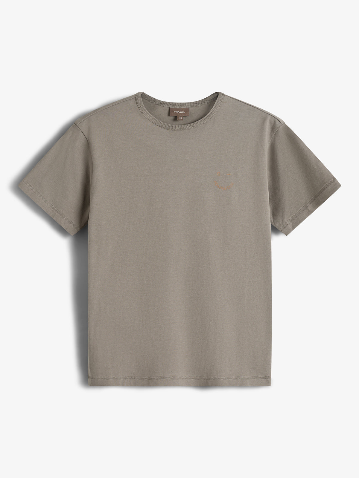 Kortærmet T-shirt med tryk på ryggen - Tweens - Grey