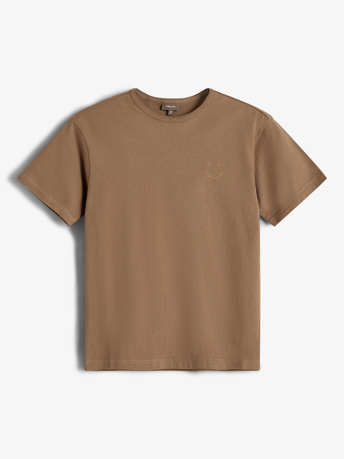 Kortærmet T-shirt med tryk på ryggen - Tweens - Walnut