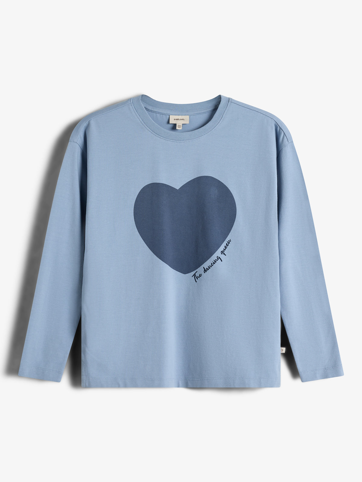 Langærmet T-shirt med hjerte - Tweens - Blue