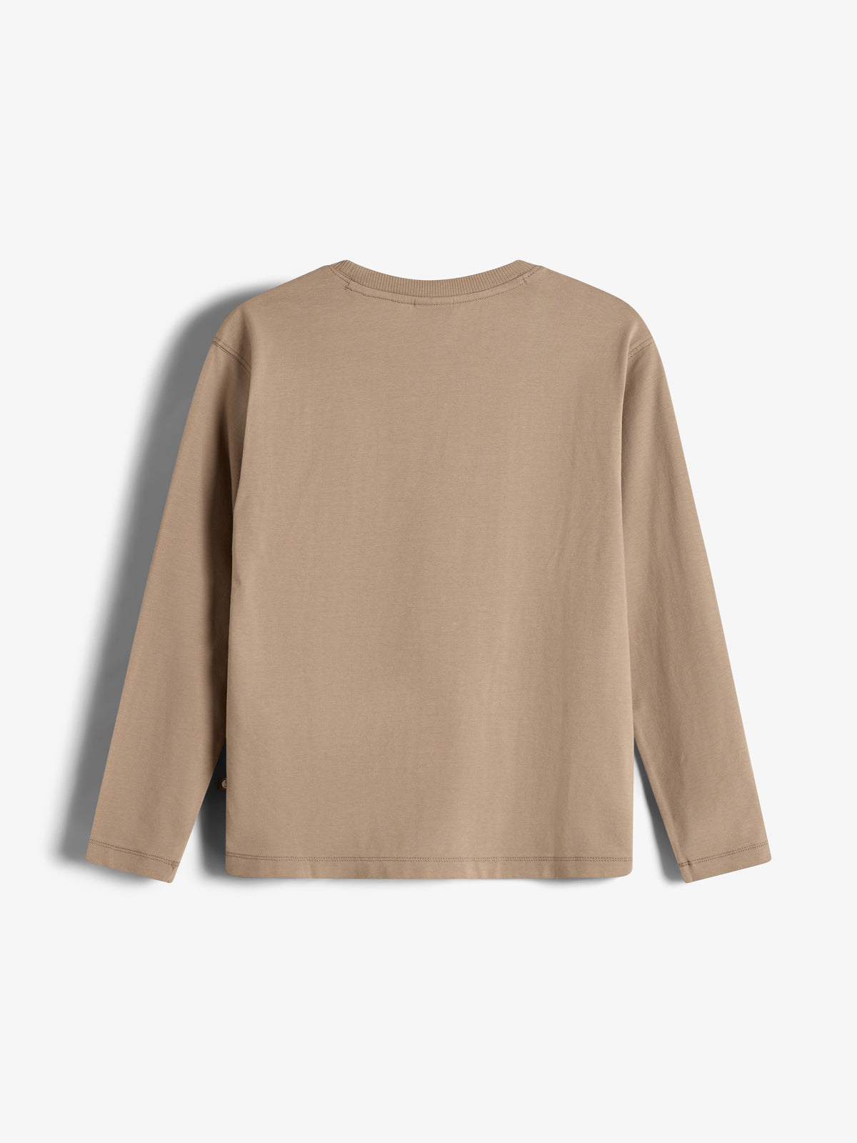 Warp Text langærmet T-shirt - Tweens - Dark Beige
