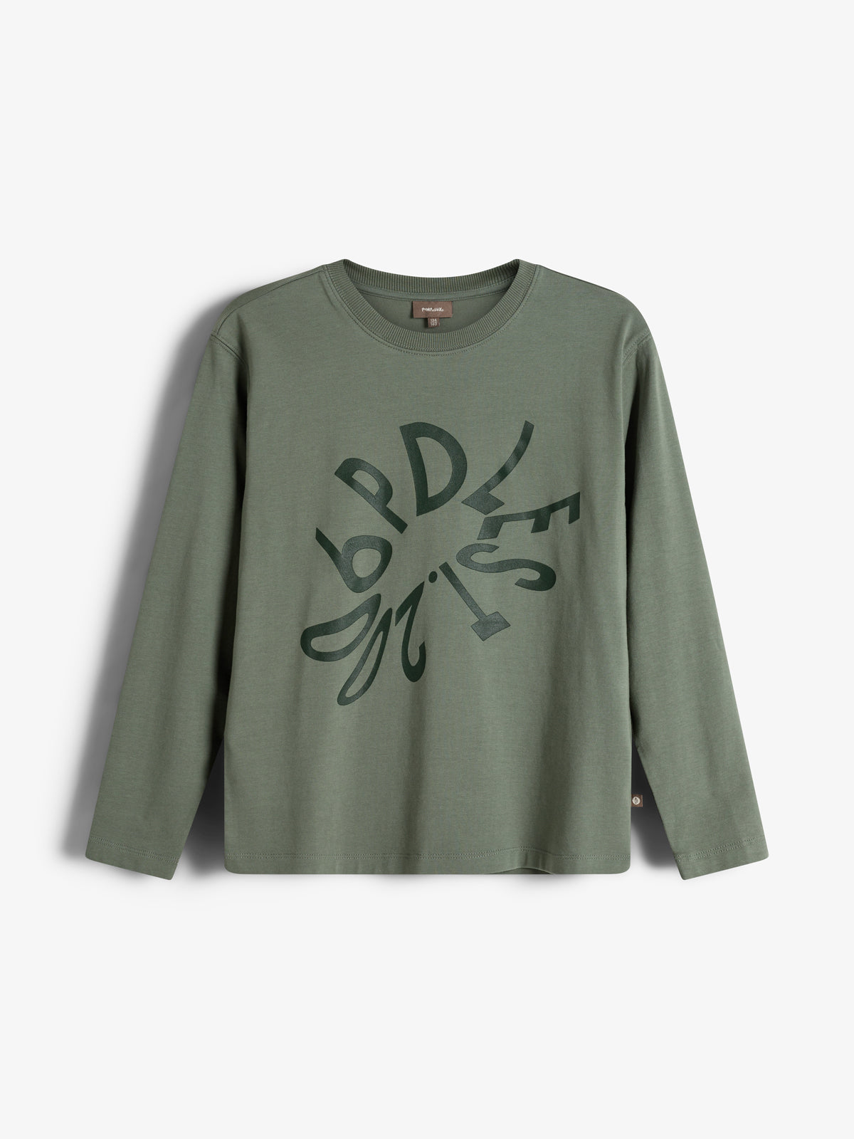 Warp Text langærmet T-shirt - Tweens - Green