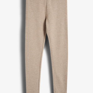 Leggings i plysjersey - Tweens - Beige Melange