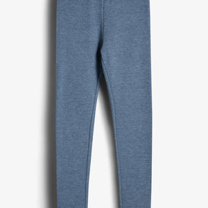 Leggings i plysjersey - Tweens - Blue Melange