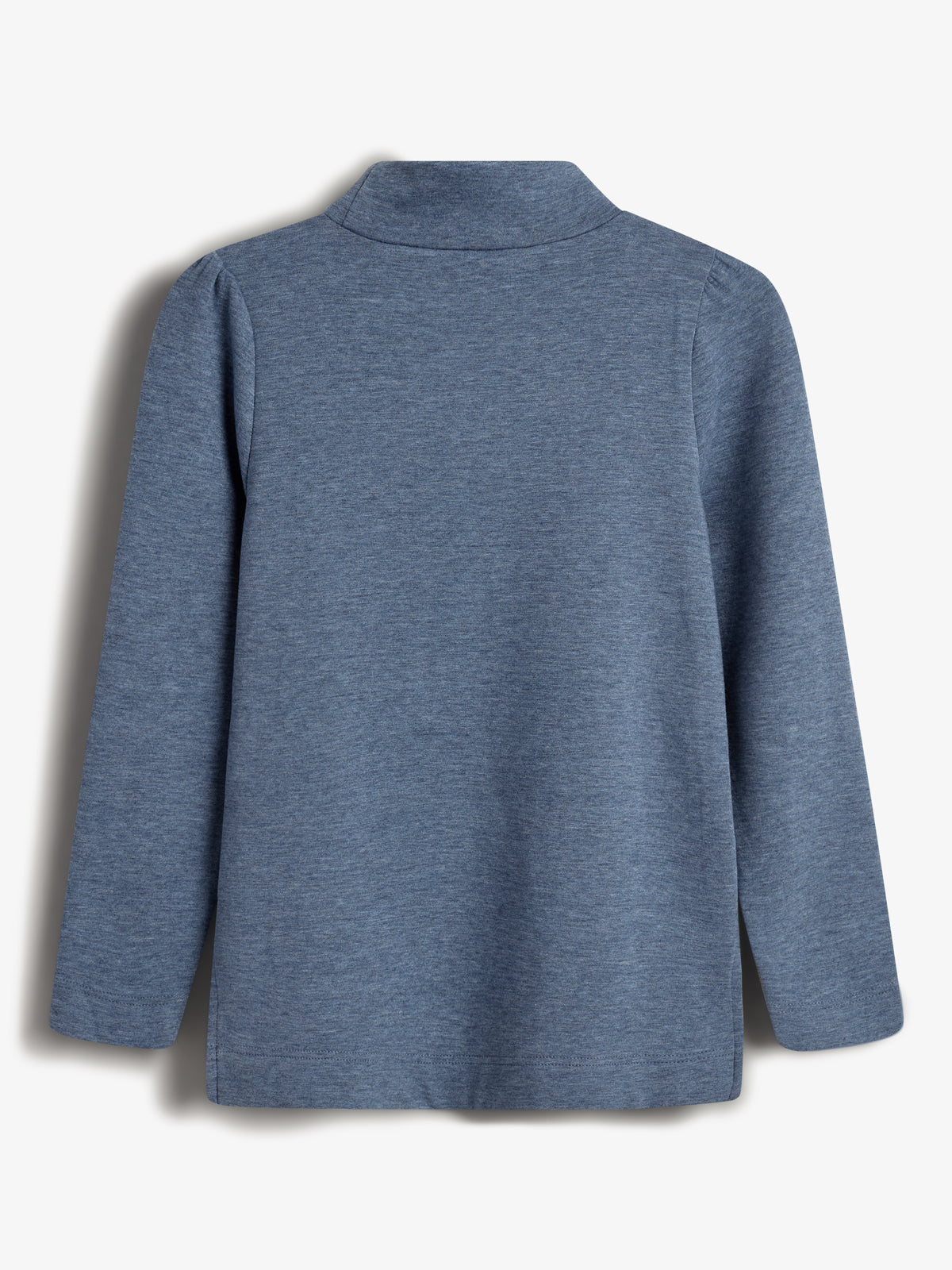 Bluse med T-hals i plysjersey - Tweens - Blue Melange