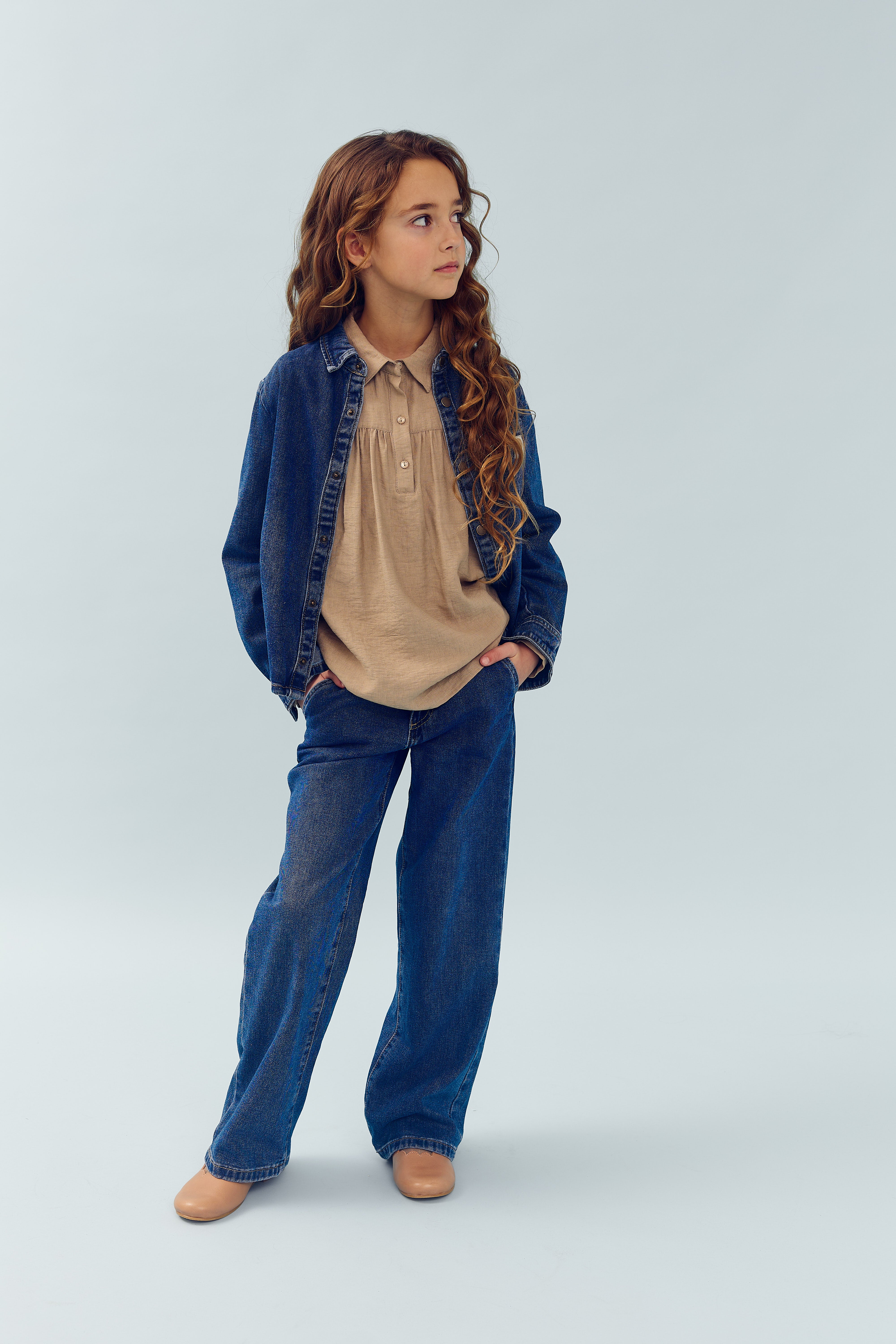 Jeans med brede ben - Tweens - Dark Blue Denim