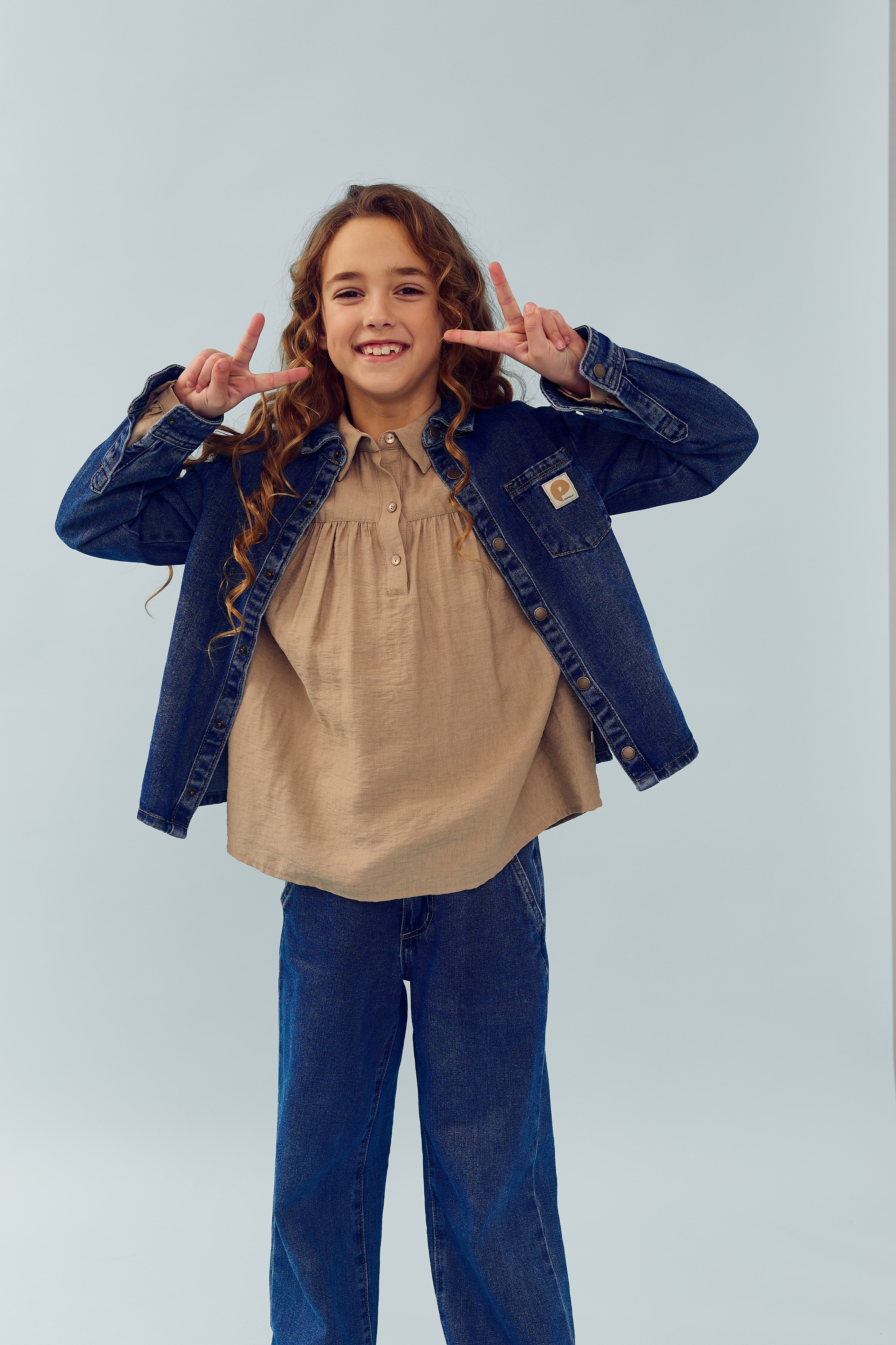 Denim-overshirt - Tweens - Dark Blue Denim