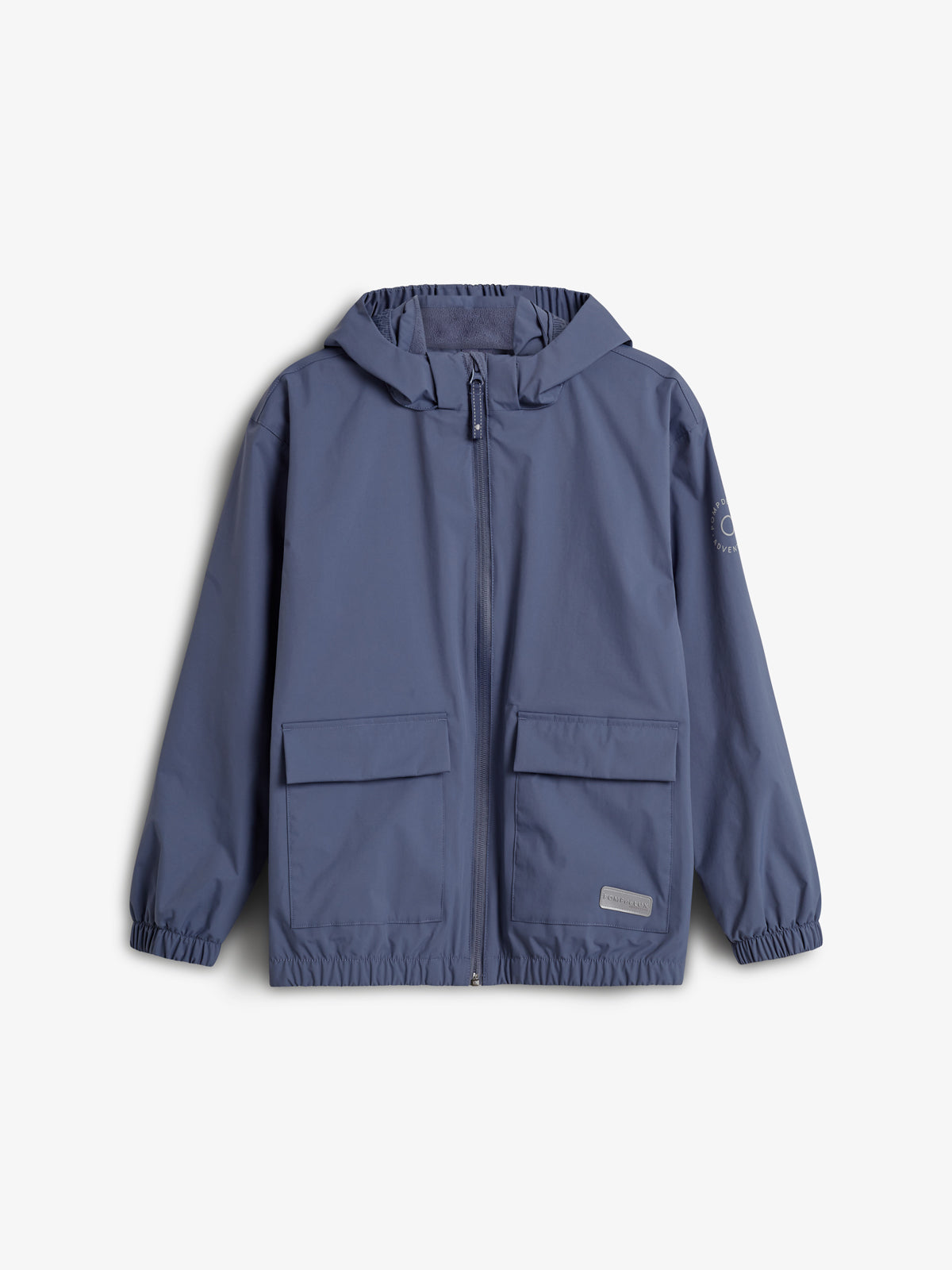 Regnjakke med påsyet lomme - Tweens - Vintage Blue