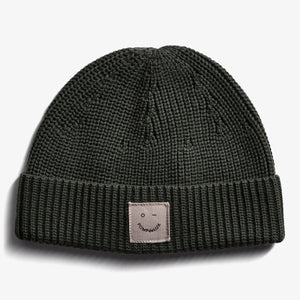 Ribbet strikhue - Tweens - Dark Green