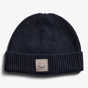 Ribbet strikhue - Tweens - Navy