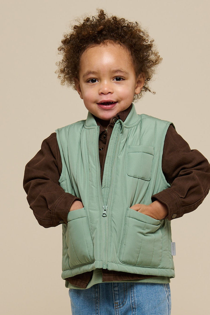 Thermo Tech vest - Kids - Dusty Green | 101116 Athur
