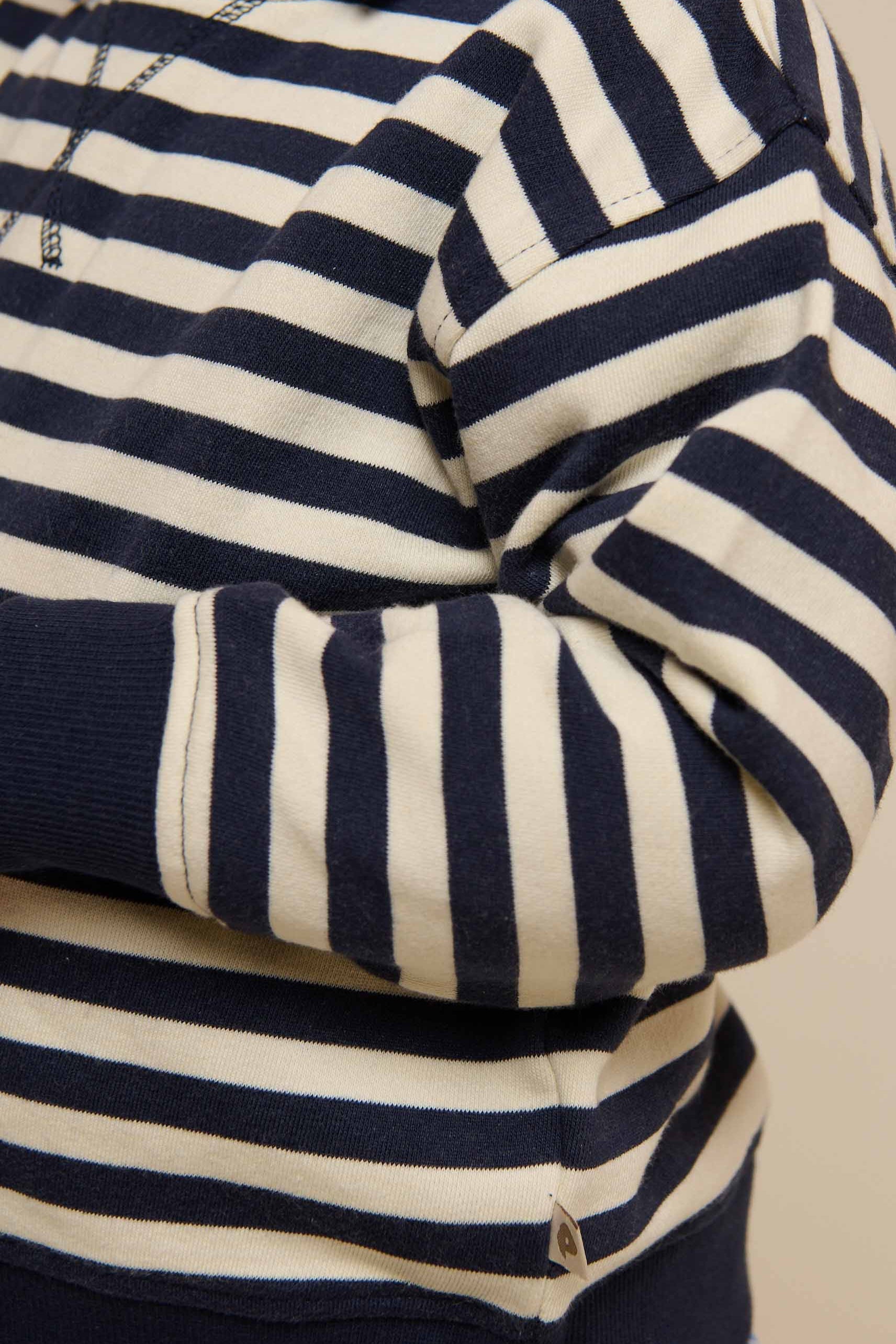 Stribet crewneck sweatshirt - Kids - Navy Stripe | 101344 Cole
