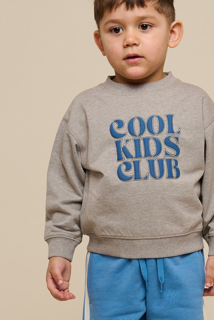 Crewneck sweatshirt - Kids - Grey Melange | 101161 Nathan