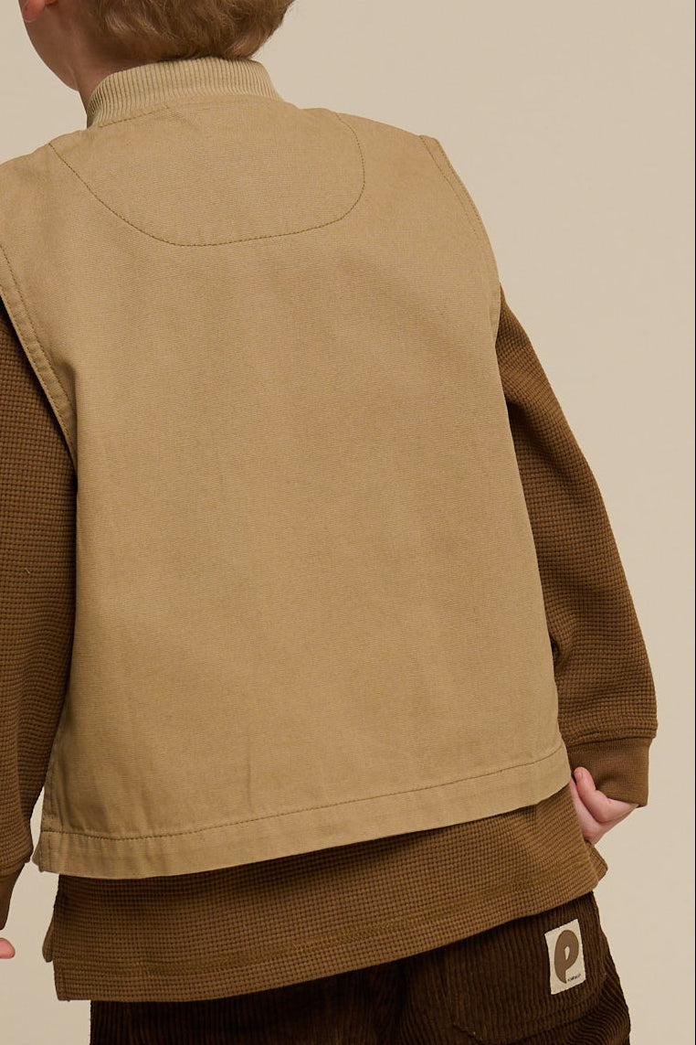 Canvas cargo-vest - Kids - Khaki | 101128 Isack