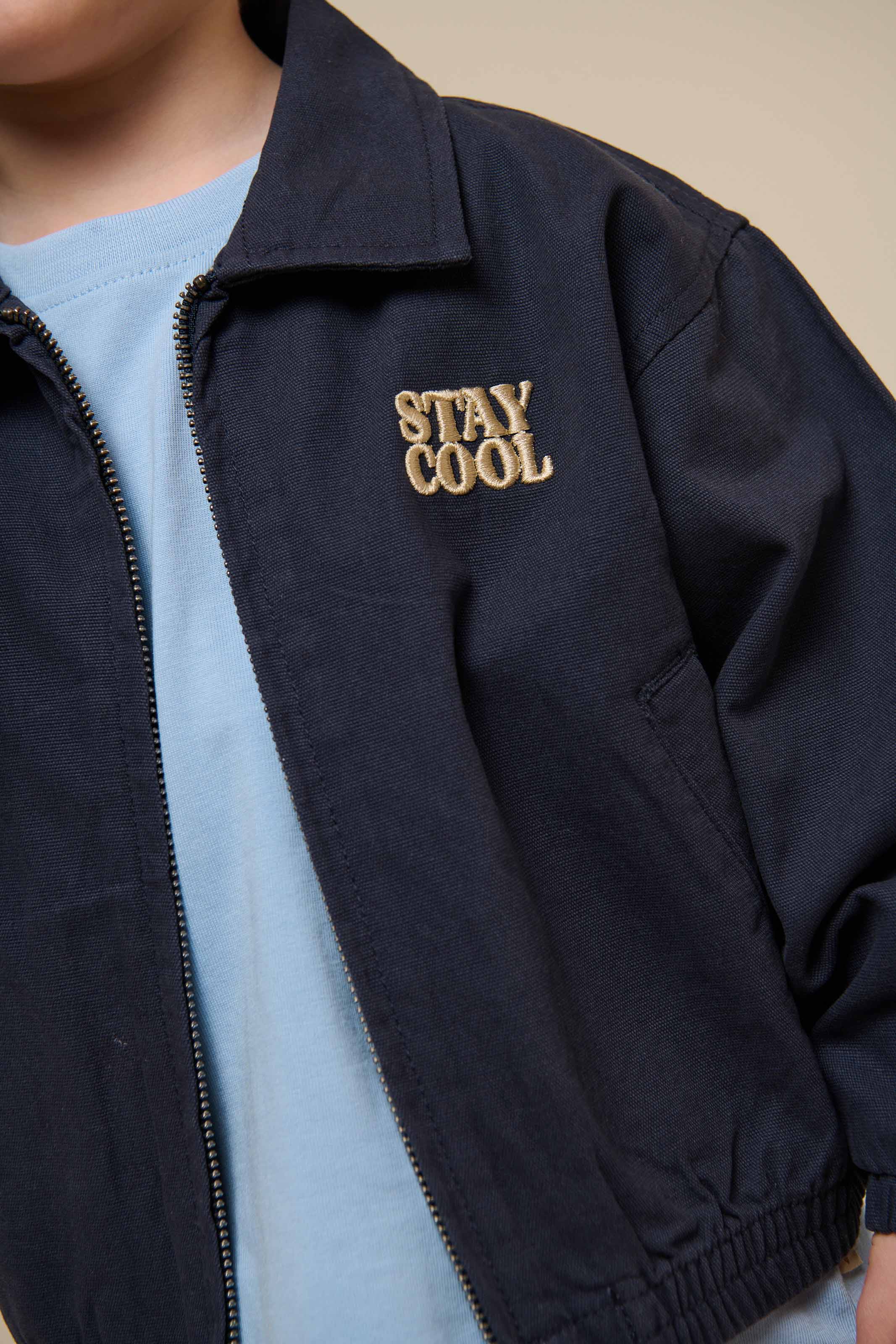 Canvas bomberjakke - Kids - Navy | 101138 Isack